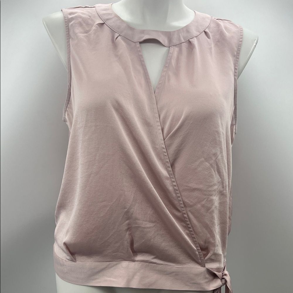 Express Light Pink Sleeveless Wrap Blouse